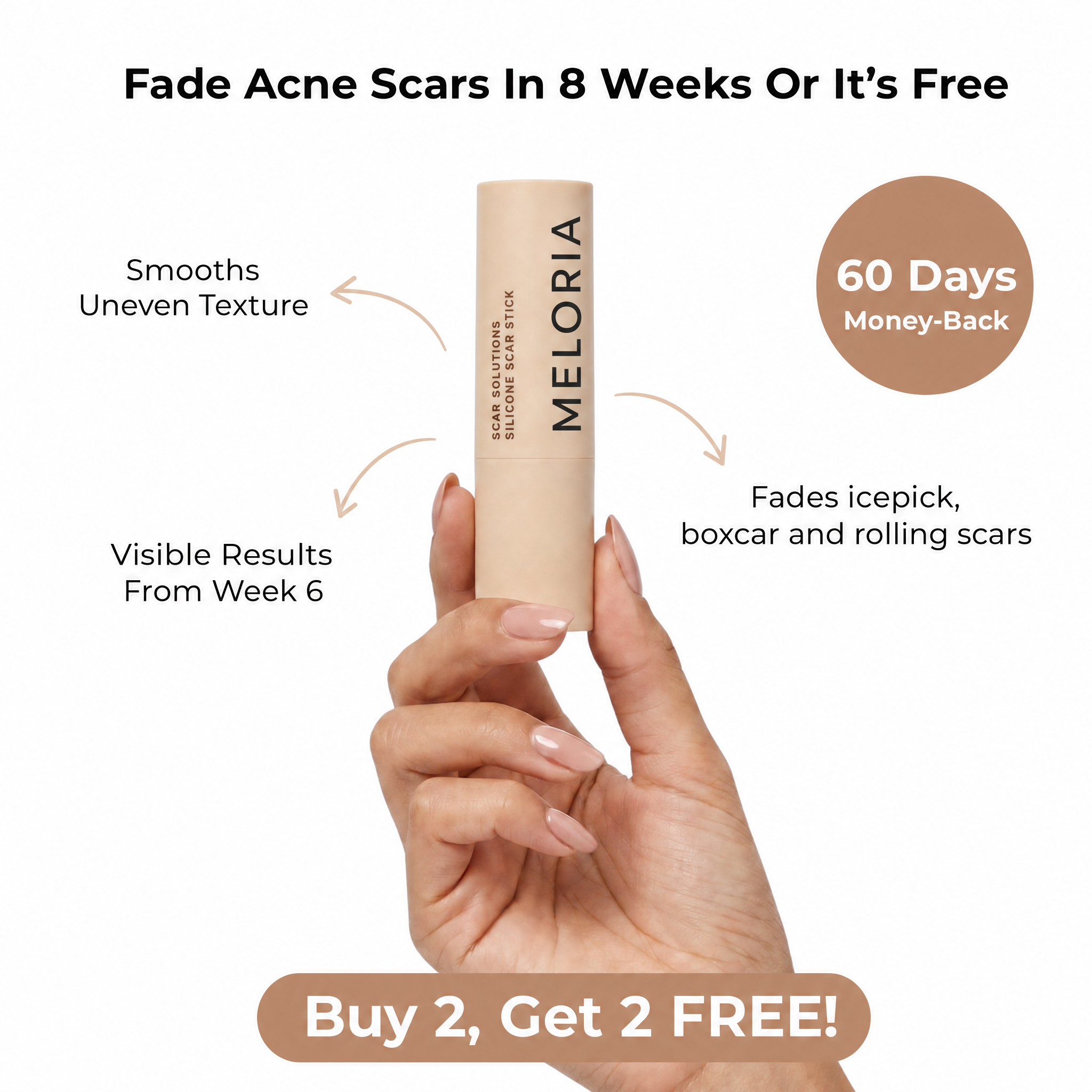 Fade scars in 8 weeks or it's free